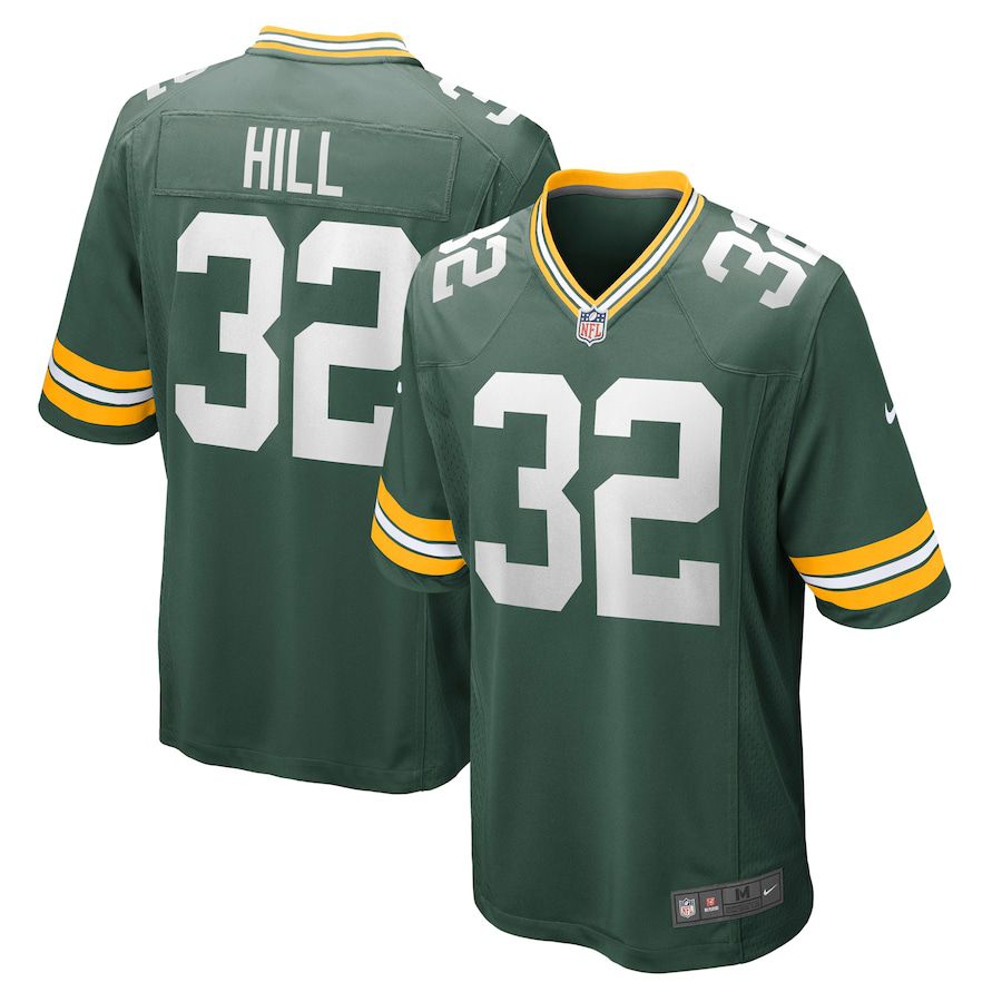 Men Green Bay Packers #32 Kylin Hill Nike Green Game NFL Jersey